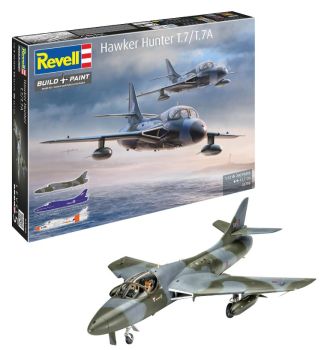 REV03786 - Hawker Hunter T.7/T.7A military aircraft model kit (assembly and painting required)