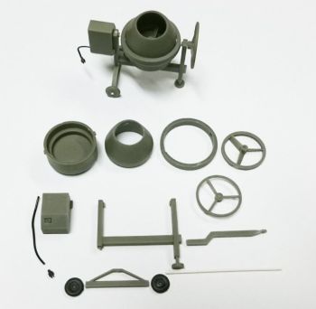 ART04850 - Grauer Betonmischer-Bausatz 45 x 45 mm zum Zusammenbauen und Lackieren