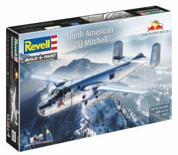 REV05643 - North American B-25J Mitchell Flugzeug – Geschenkbox – Bausatz zum Zusammenbauen und Bemalen
