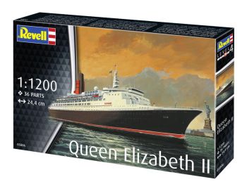 REV05806 - Schiff Queen Elizabeth II zum Zusammenbauen und Bemalen