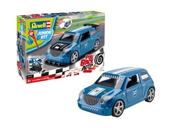 REV00834 - Blaues Rallyeauto zum Zusammenbauen und Reiben