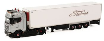 WSI01-3504 - SCANIA CS20H ​​Highline 4x2 mit Kühlauflieger 3 Achsen MACKOWIAK
