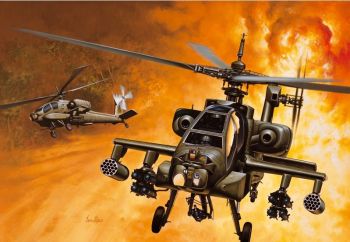 ITA0159 - AH-64A Apache Hubschrauber zum Zusammenbauen und Lackieren
