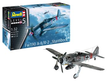 REV03874 - Flugzeug Fw190 A-8 Sturmbock zum Zusammenbauen und Lackieren