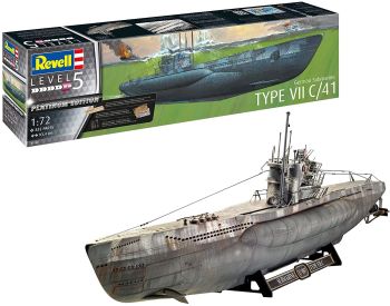 REV05163 - Deutsches U-Boot Typ VII C/41 zum Zusammenbauen und Lackieren