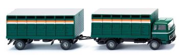 WIK056503 - MERCEDES 4x2 Träger mit Anhänger 2 Achsen Viehtransport
