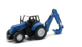 NEW05683C - Traktor mit blauem Löffelbagger