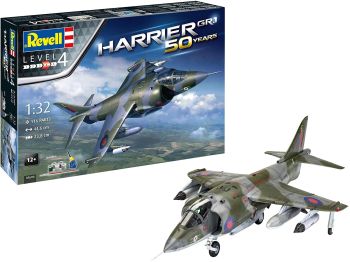 REV05690 - Kampfflugzeug Harrier GR.1 mit Lackierung zum Zusammenbauen und Bemalen