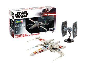 REV06054 - Sammlerset X-Wing Fighter + TIE Fighter STAR WARS mit Bemalung zum Zusammenbauen