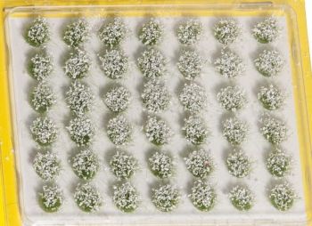 NOC07038 - Packung mit 42 6 mm weißen; blühenden Grasbüscheln