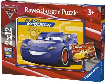 RAV07614 - 2 Puzzles 12 Teile CARS - Flash und Cruz - 27;5 x 19;2 cm