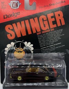 M2M-11228-111-A-DORE - 1969 Dodge Dart Swinger 340, schwarz und gold, noch in der Originalverpackung.