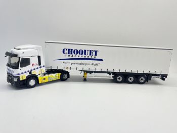 ELI118161 - RENAULT T480 4x2 2021 Rapsdekor mit Anhänger 3 Achsen - Transport CHOQUET