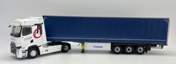 ELI118181 - RENAULT T520 High 2021 4x2 mit Planenanhänger 3 Achsen Transports CHANET