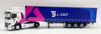 ELI118522 - RENAULT T 480 4x2 mit 3-Achs-Curtainsider-Auflieger JACOT Transport