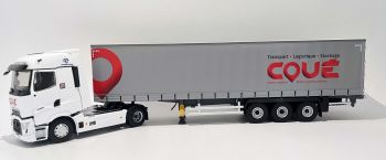 ELI118539 - RENAULT T HIGH 4x2 2023 mit Curtainsider-Anhänger, COUE Transport