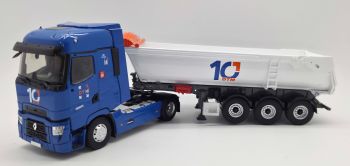 ELI118788 - RENAULT T High 4x2 Kipper (Baujahr 2021) mit 3-Achs-Baumaschinenauflieger DTM