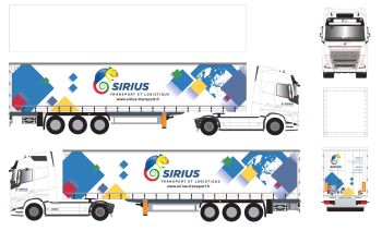 ELI118807 - VOLVO FH 4x2 (Baujahr 2020) mit 3-Achs-Planenauflieger SIRIUS Transport et Logistique