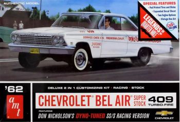 AMT1283/12 - CHEVROLET BelAir Super Stock 1962 Don Nicholson's zum Zusammenbauen und Bemalen