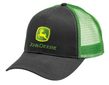 MC13080277BK - John Deere Kappe mit Netzrücken, schwarz und grün