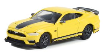GREEN13320-F - FORD mustang mach 1 2021 gelb aus der GL MUSCLE-Serie unter Blisterverpackung.