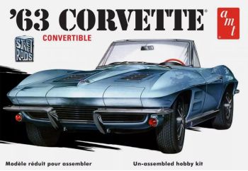 AMT1335M/12 - CHEVROLET Corvette Cabriolet 1963 zum Zusammenbauen und Lackieren