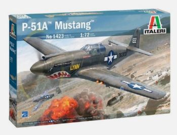 ITA1423 - MUSTANG P-51A Militärflugzeug zum Zusammenbauen und Bemalen