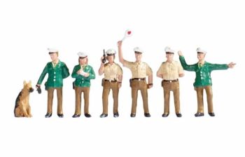 NOC15090 - 6 deutsche Polizisten mit Zubehör