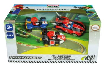 CARRERA15813016 - 3 Friktionsfahrzeuge mit Fahrer MARIO KART