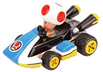 CARRERA15817039-C - Blaues MARIO KART-Kart mit Friktionsmotor in Box - Toad