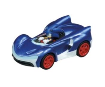 CARRERA15817074-A - Blaues SONIC The Hedgehog-Auto mit Friktionsmotor - Sonic