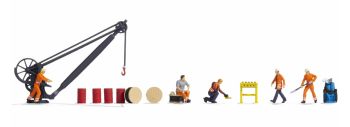 NOC16270 - Thematische Figuren - Eisenbahndepot - 5 Arbeiter mit Zubehör