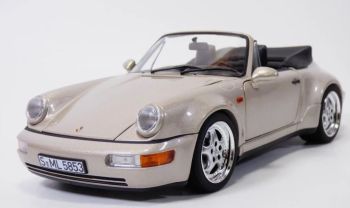 NOREV187140 - Porsche 911 Turbo Look Cabriolet, Baujahr 1992, Zermattsilbermetallic
