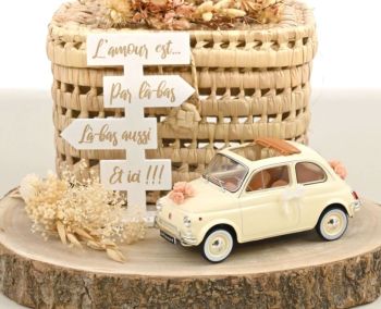 NOREV187780 - FIAT 500 L 1968 Elfenbein – Hochzeitsgeschenk