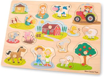 NCT10440 - 17-teiliges Puzzle Auf dem Bauernhof aus Holz