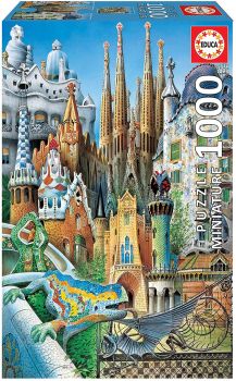 EDU11874 - Puzzle 1000 Teile Miniatur-Collage Gaudi