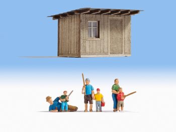 NOC12036 - Kleine Hütte mit Angelfiguren