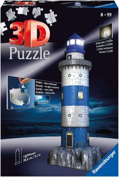 RAV125777 - 3D-Puzzle 216 Teile Beleuchteter Leuchtturm