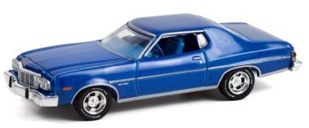 GREEN13310-B - FORD Gran Torino Sport 1974 blau aus der GLMUSCLE-Serie unter Blisterverpackung.