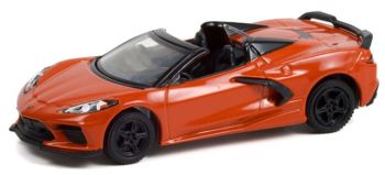 GREEN13310-F - CHEVROLET Corvete Stingray 2021 Orange aus der GLMUSCLE-Serie unter Blister.