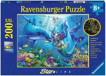 RAV136780 - Phosphoreszierendes Puzzle 200 Teile Unterwasserparadies