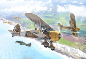 ITA1437 - BIPLANEfiat CR.42 Falco zum Zusammenbauen und Lackieren