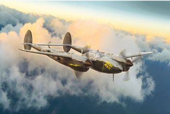 ITA1446 - P38J Lightning-Flugzeug zum Zusammenbauen und Lackieren