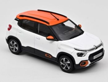 NOREV155221 - CITROËN C3 2021 Weiß mit orangefarbenem Dach