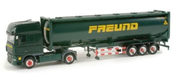 HER156578 - DAF XF 105 SSC mit 3-Achs-Containerträger und FREUND Tankcontainer