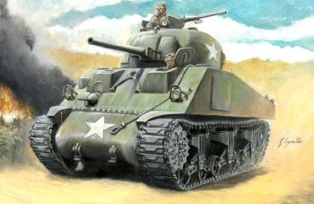 ITA15751 - M4 Sherman 75 mm Tank zum Zusammenbauen und Lackieren