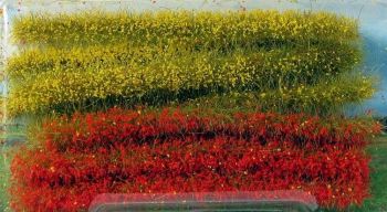 HEK1814 - Packung mit 10 Grasstreifen gelb und rot 10 cm