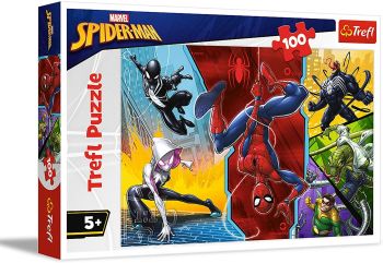 TRF16347 - Puzzle 100 Teile SPIDER-MAN auf dem Kopf