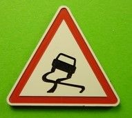 MCD-012 - Rutschiges Straßenschild - Bausatz - Pfosten nicht enthalten