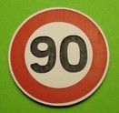 MCD-055 - Schild Begrenzung 90 km/h – Im Bausatz – Pfosten nicht enthalten